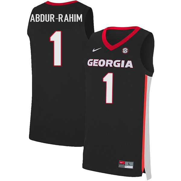 Georgia Bulldogs #1 Jabri Abdur-Rahim College Basketball Jerseys Sale-Black